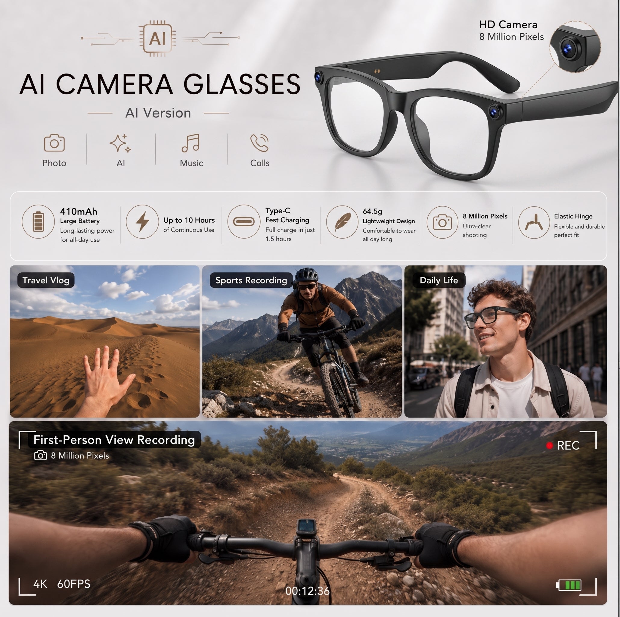 AI Camera Glasses